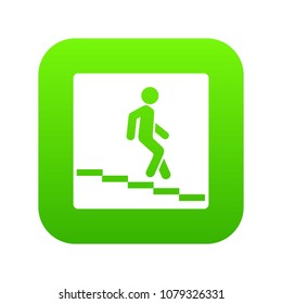 Underpass road sign icon digital green for any design isolated on white vector illustration