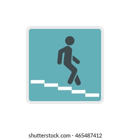 Underpass road sign icon in flat style on a white background