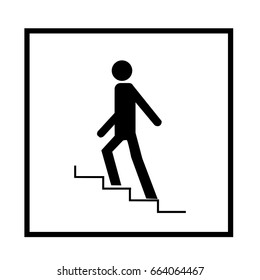 Underpass sign black in square on white background. Icon a pedestrian place for person. Symbol safety traffic human on road. Label for banner about tunnel. Design element. Vector illustration