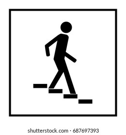 Underpass sign black in square on white background. Icon a pedestrian place for person. Symbol safety traffic human on road. Label for banner about tunnel. Design element. Vector illustration