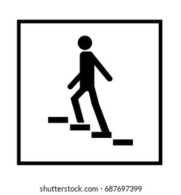 Underpass sign black in square on white background. Icon a pedestrian place for person. Symbol safety traffic human on road. Label for banner about tunnel. Design element. Vector illustration