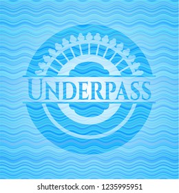 Underpass water concept style badge.