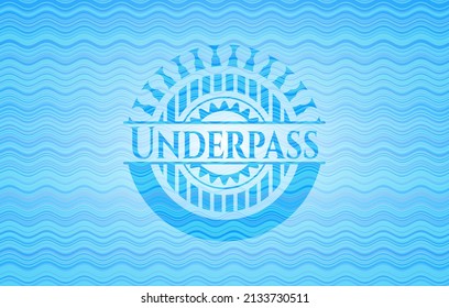 Subvierta el fondo de la insignia de representación de agua. Ilustración vectorial. Detallado. 