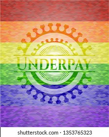 Underpay lgbt colors emblem 