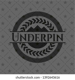 Underpin black emblem. Vector Illustration. Detailed.