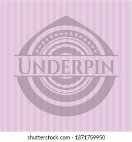 Underpin pink emblem. Retro