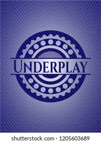 Underplay badge with jean texture