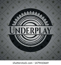 Underplay black emblem. Vector Illustration. Detailed.