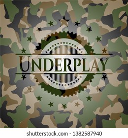Underplay on camouflage pattern. Vector Illustration. Detailed.