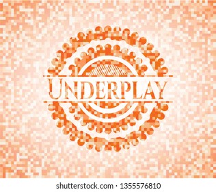 Underplay orange mosaic emblem
