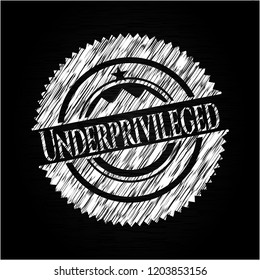 Underprivileged chalk emblem