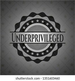 Underprivileged dark icon or emblem