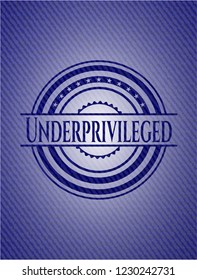 Underprivileged with jean texture