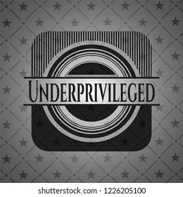 Underprivileged realistic dark emblem