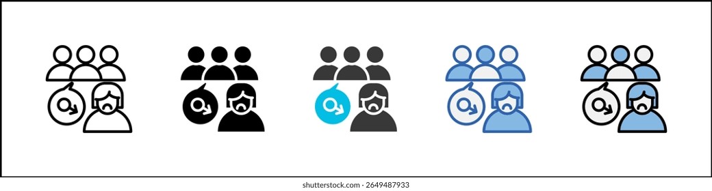 Unterrepräsentierung Symbolpaket Multistyle Illustration