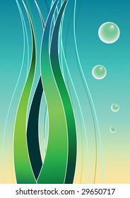 Undersea. Background. Vector illustration.