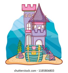 Undersea castle cartoon