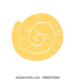 undersea snail shell icon flat