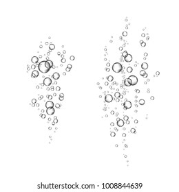  Undersea vector bubbles   isolated on white  background.