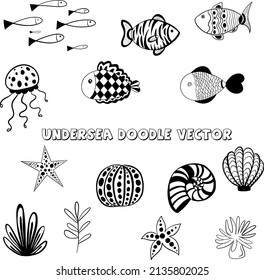 Undersea World, Doddle Vector Set