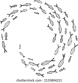 Undersea world, hand drawn vector  
