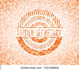 Under-secretary orange mosaic emblem
