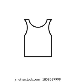 Undershirt icon, flat vector illustration