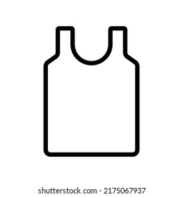 Undershirt icon. Suitable for clothes icon. line icon style. Simple design editable