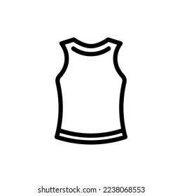 undershirt outline icon. undershirt Illustration. undershirt icon design is suitable for website developers, app makers, graphic designers. White background icon design illustration