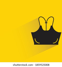 undershirt with shadow on yellow background