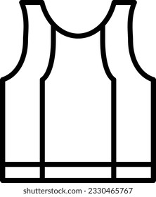 Undershirt Vector Icon Line Style