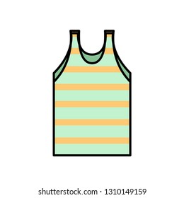 An undershirt vector illustration in line color design