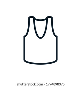 Undershirt, vest outline icons. Vector illustration. Editable stroke. Isolated icon suitable for web, infographics, interface and apps.