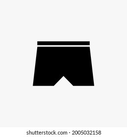 undershorts sign on white background. line vector icon