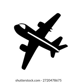 Silueta de chorro inferior en estilo de Vector negro audaz para perspectivas de vuelo dinámicas, perfecto para carteles de aviación, animaciones, imágenes cinematográficas y diseños de transporte.