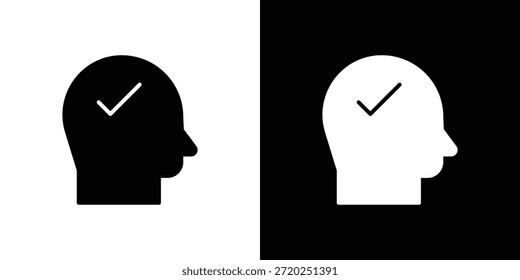 Comprender el pictograma plano negro del icono. Para gráficos y Diseño web.