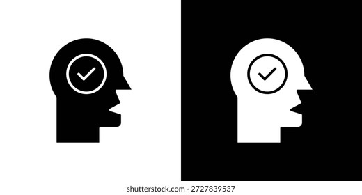 Understand icon Flat Vector illustration. Simple black symbols