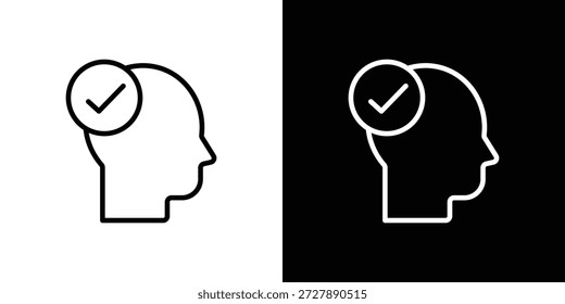 Understand icon. Isolated object on a black and white background.