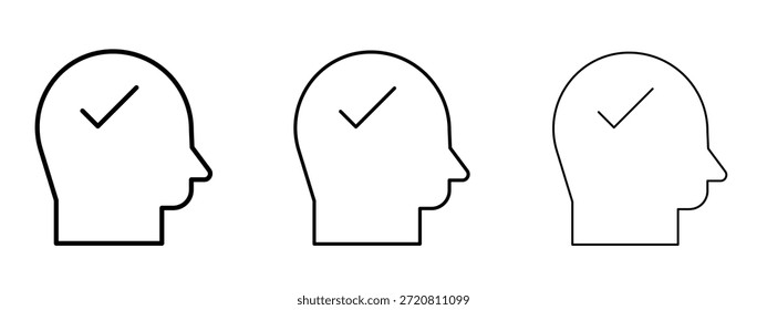 Comprender el símbolo de la línea delgada del icono en el fondo blanco, Ilustración vectorial editable del movimiento