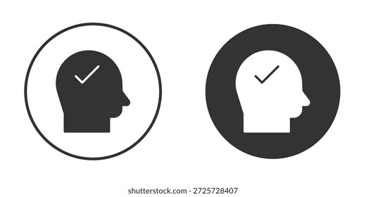 Understand icon in trendy flat black and white. suitable for graphic design