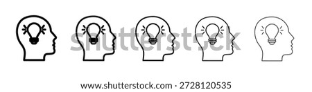 Understand icon vector in editable stroke linear pictogram