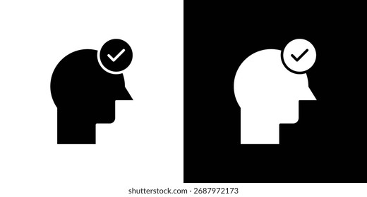 Understand icon, Vector graphics in filled style