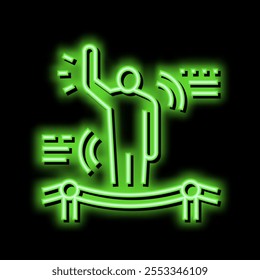 understanding body language soft skill neon light sign vector. understanding body language soft skill illustration