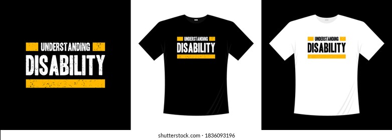 comprensión del diseño de camisetas para tipografía de discapacidad