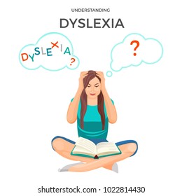 Understanding dyslexia known as mental disorder trouble with reading