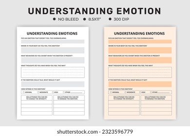 Understanding Emotion Logbook Planner Or Kdp Interior.