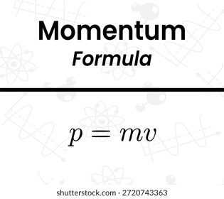 Comprender el principio fundamental de la física del momento lineal a través de su fórmula matemática esencial que implica masa y velocidad