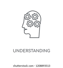 Understanding linear icon. Understanding concept stroke symbol design. Thin graphic elements vector illustration, outline pattern on a white background, eps 10.