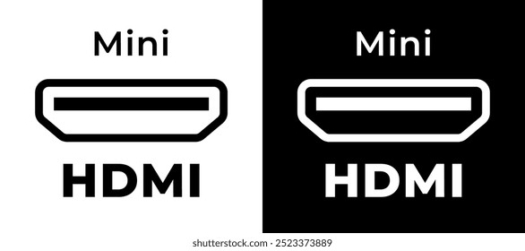 Entendendo o mini conector HDMI em dispositivos com planos de fundo contrastantes para maior clareza