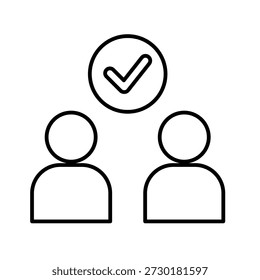 Understanding Others Outline Icon Vector Illustration